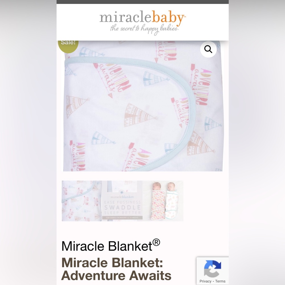 Miracle Blanket from Miracle Baby - Adventure Awaits Print NWOT